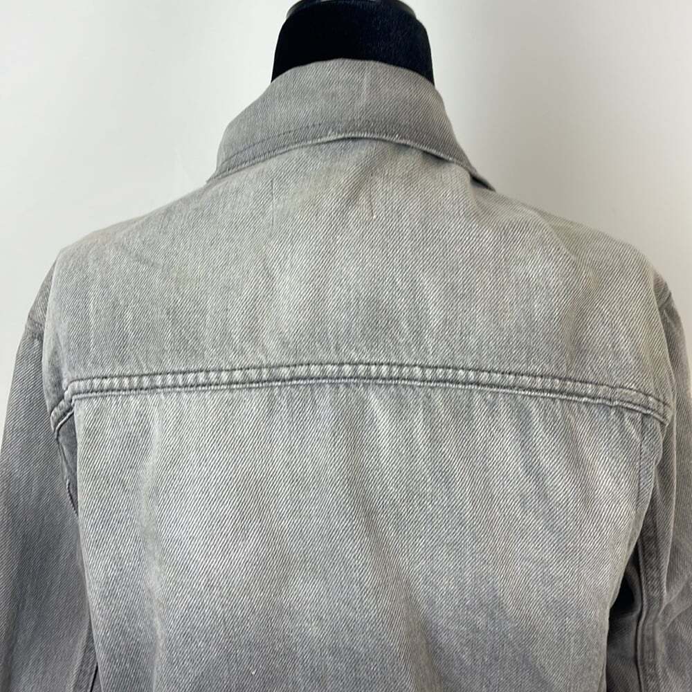 FRAME Nouveau Le Mix Multi Tone Denim Jacket Grey - Picture 7 of 7